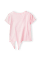 Girls pink Girls tie front t-shirt