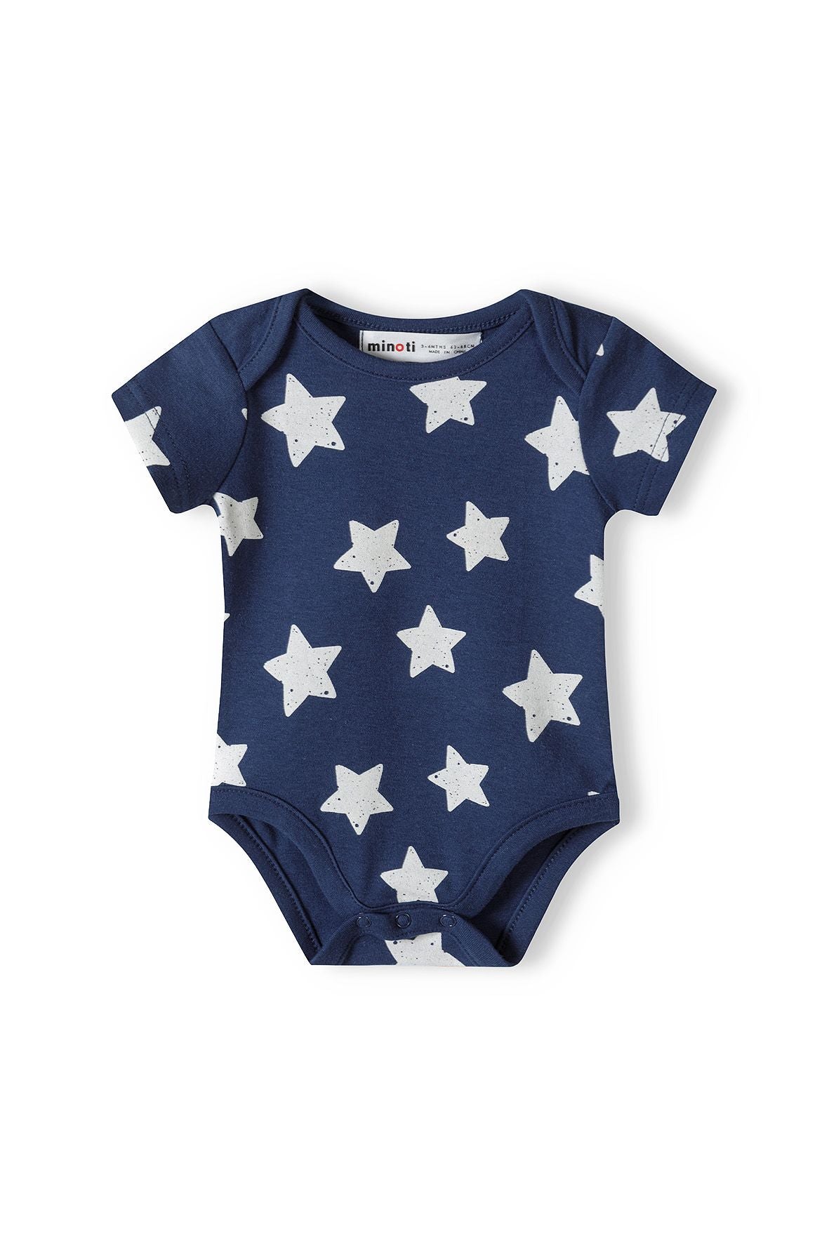 Short Sleeve Bodysuits 7-Pack, Stars, Navy White - 2
