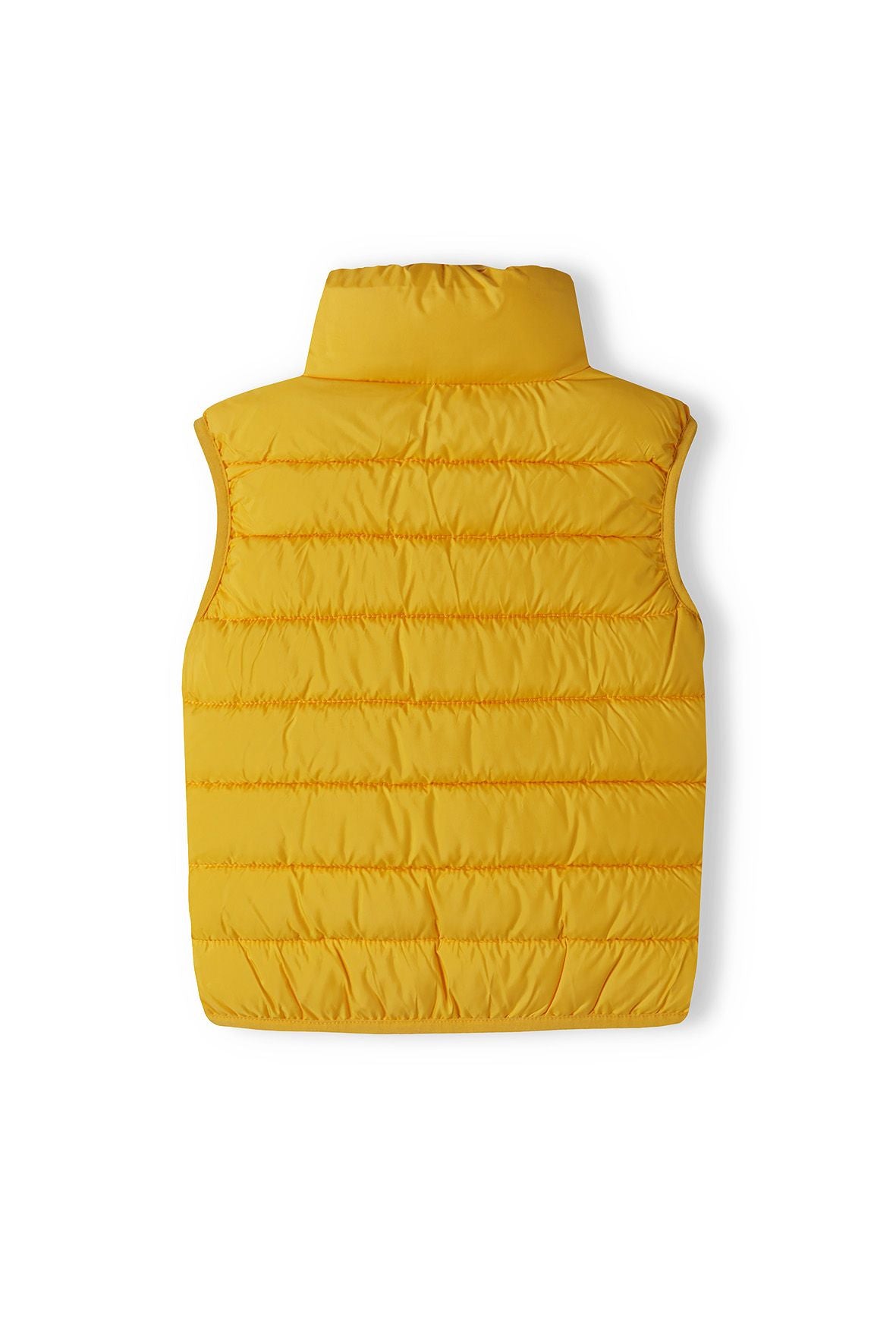 Quilted Padded Gilet, Yellow, Zip-Up - 3