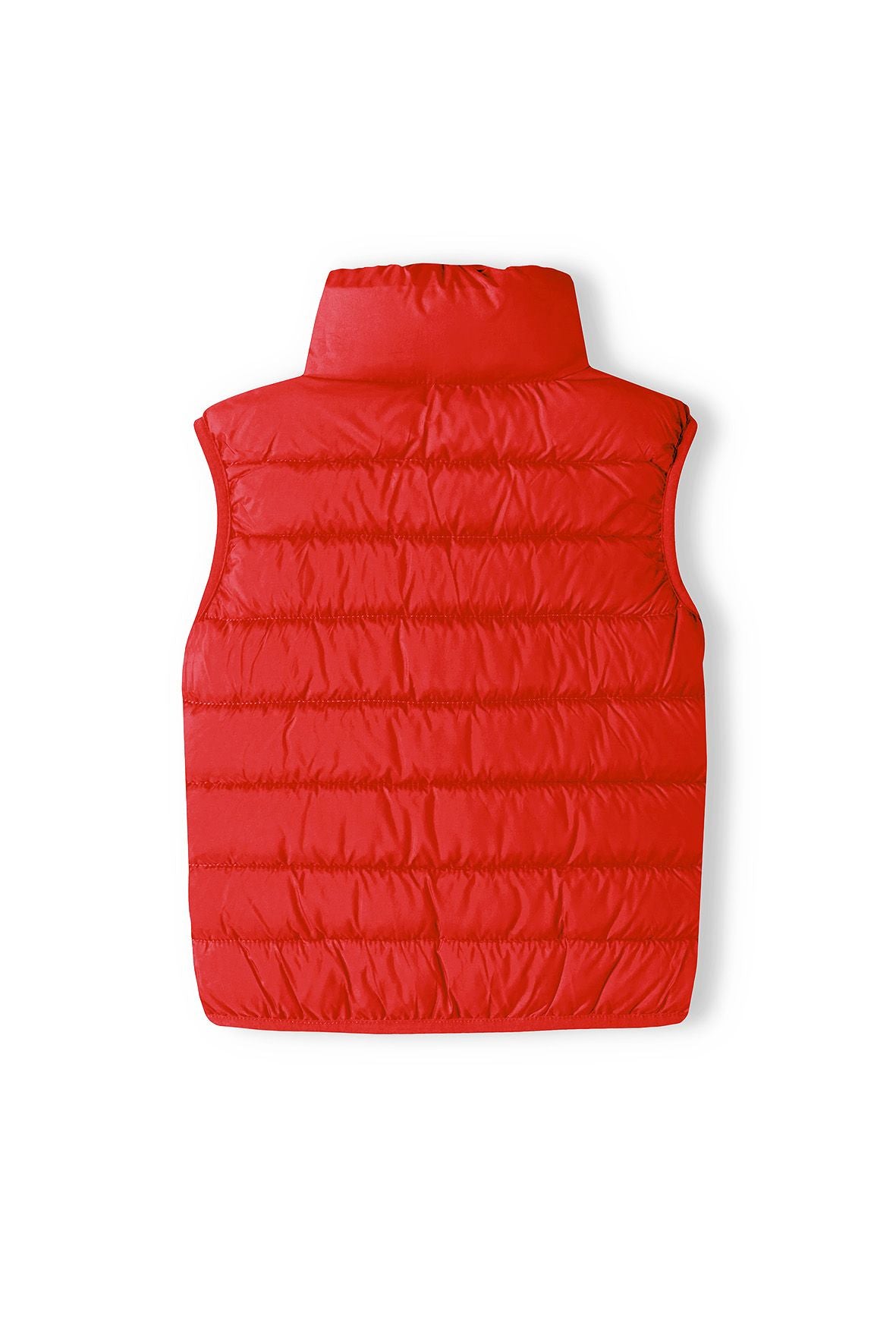 Padded Gilet, Red, Stand Collar - 3
