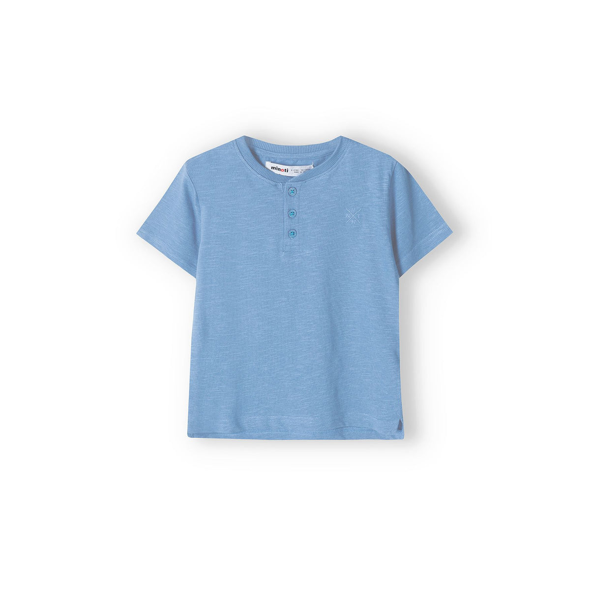 Boys' henley t-shirt in light blue — complete product view for square Shop card