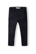 Boys chino pants in black with button closure and front pockets