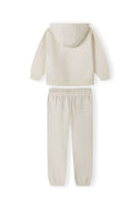 Boys cream hoodie and joggers set boucle embroidery