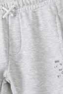 Boys fleece jogpant in gray heathered with Brooklyn NY 97 logo