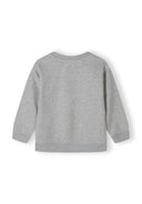 Boys oversized crew neck sweatshirt grey 1-8y. Soft grey fabric, loose fit, long sleeves, and ribbed hem ensure comfort and style.