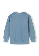 Lightweight blue boys sweatshirt with a crew neck and elasticated cuffs, perfect for ages 1-8 years.