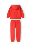 Boys red zip through hoodie and jogger set