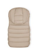 Girls beige Girls quilted gilet with full zip and removable hood
