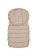 Girls beige Girls quilted gilet with full zip and removable hood