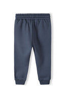 Girls fleece jogpant blue with heart embroidery, dark blue sweatpants