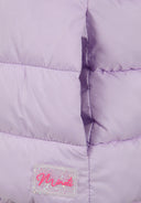 Girls lilac Girls quilted gilet with full zip and removable hood
