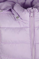 Girls lilac Girls quilted gilet with full zip and removable hood