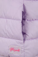 Girls lilac Girls quilted gilet with full zip and removable hood