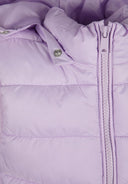 Girls lilac Girls quilted gilet with full zip and removable hood
