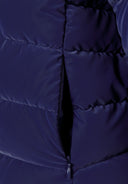 Girls padded jacket in navy blue quilted hooded design