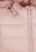 Girls pink Girls quilted gilet with full zip and removable hood