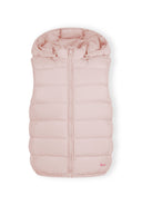 Girls pink Girls quilted gilet with full zip and removable hood