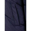 Girls warm padded navy puffer jacket with shearling hood