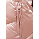 Rose gold girls winter jacket pink satin zipper with matching pull tab