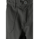 Kids wide leg combat pants in dark gray with button closure and stitching