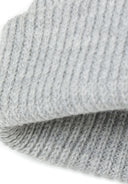 Light gray ribbed knit fisherman hat with cozy texture