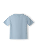 Light blue short sleeve t-shirt with ribbed crew neck in menâ€™s set