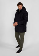 Men black long jacket