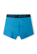 MÄ™skie bokserki z kolorowym paskiem z logo Respect in bright blue
