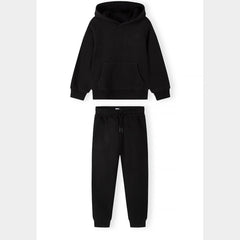 Hoodie and slim-fit joggers set in black