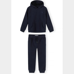 Hoodie and slim-fit joggers set in navy
