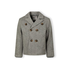Boys' pea coat in grey