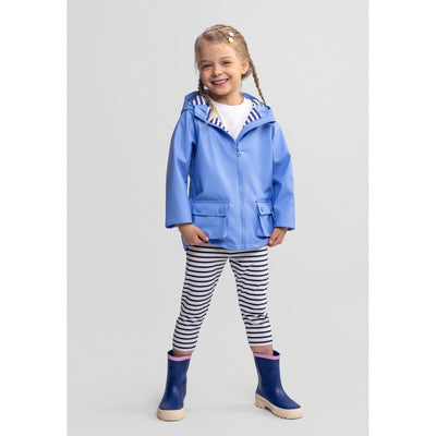 Girls' hooded jacket in blue — complete product view for square Shop card