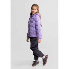Girls' puffer jacket in lilac