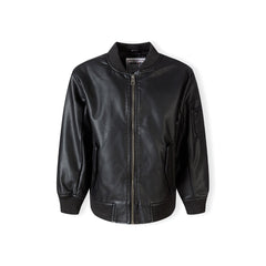 Boys' bomber jacket in black — complete product view for square Shop card